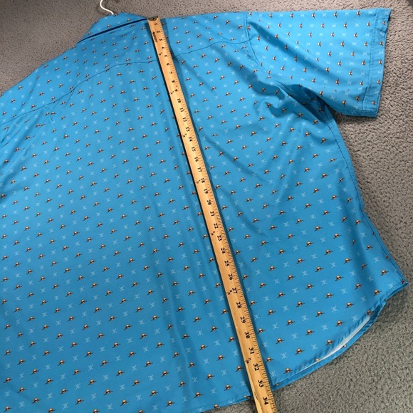 RSVLTS x One Peice Shirt Menx 4X Blue Lil Straw Hats Short Sleeve Button Up - Picture 9 of 14